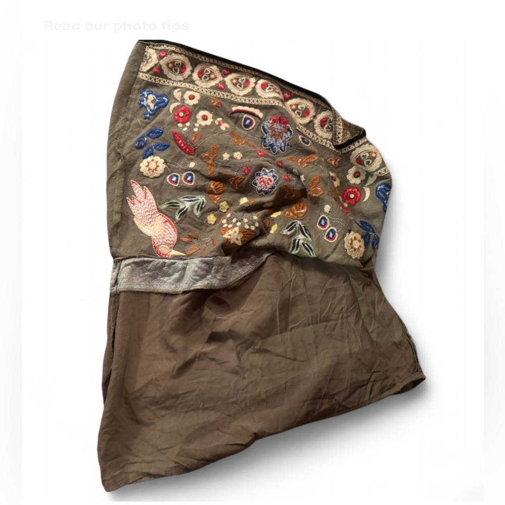 Embroidered Bird Mini Skirt – Size S - Picture 4 of 4